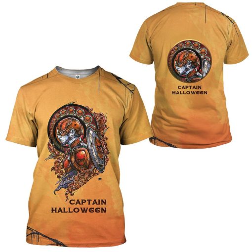 Gearhuman 3D Captain Halloween Custom Tshirt Apparel GJ02102 3D T-shirt