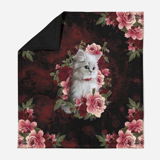 Gearhuman 3D Cat And Flower Custom Name Quilt GV14108 Quilt