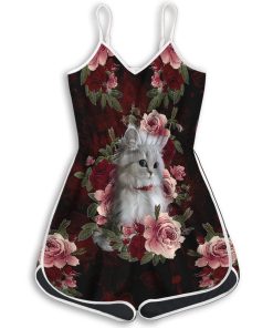 Gearhuman 3D Cat And Flower Custom Rompers GV14106 Rompers Rompers S 