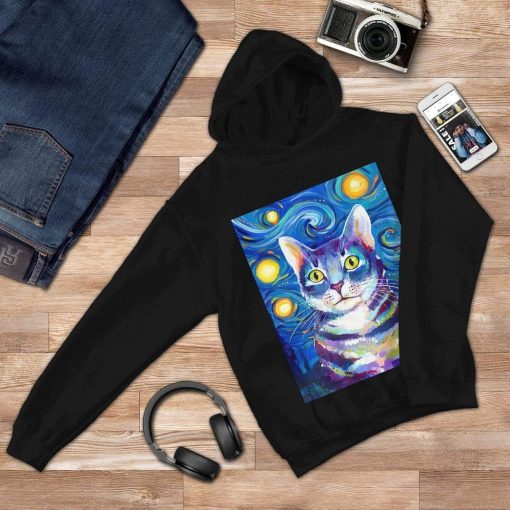 Gearhuman 3D Cat Art Custom Hoodie Apparel GN17084 3D Custom Fleece Hoodies