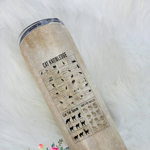 Gearhuman 3D Cat Knowledge Custom Tumbler GB06014 Tumbler
