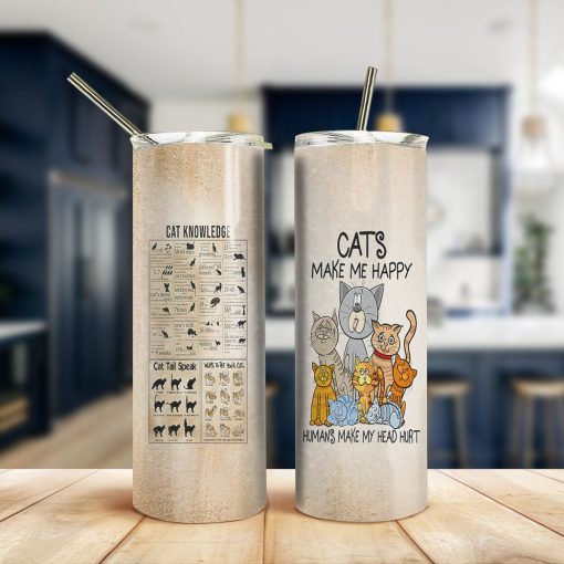 Gearhuman 3D Cat Knowledge Custom Tumbler GB06014 Tumbler