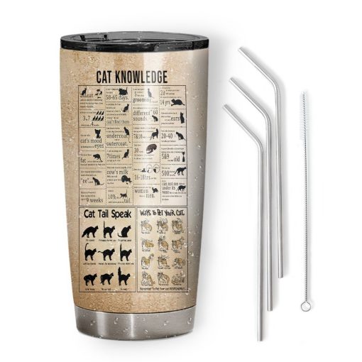 Gearhuman 3D Cat Knowledge Custom Tumbler GB06014 Tumbler