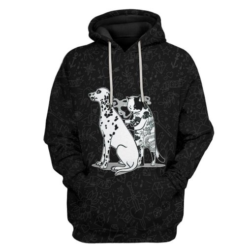 Gearhuman 3D Cat Tattoo Custom Tshirt Hoodie Apparel GC21102 3D Apparel Hoodie S