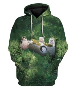 Gearhuman 3D Cats Meme Custom T-Shirts Hoodies Apparel CT-TA1302201 3D Custom Fleece Hoodies Hoodie S 