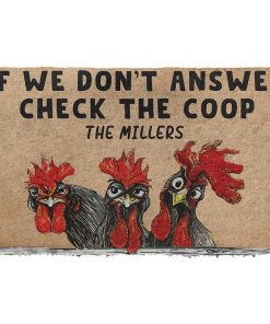 Gearhuman 3D Check The Chicken Coop Custom Name Doormat GB170220 Doormat Doormat S(15,8''x23,6'')