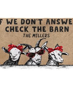 Gearhuman 3D Check The Goat Barn Custom Name Doormat GB170219 Doormat Doormat S(15,8''x23,6'')