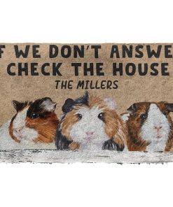 Gearhuman 3D Check The Guinea Pig House Custom Name Doormat GB230210 Doormat Doormat S(15,8''x23,6'')