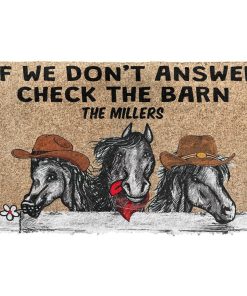 Gearhuman 3D Check The Horse Barn Custom Name Doormat GB170215 Doormat Doormat S(15,8''x23,6'')