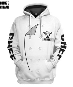 Gearhuman 3D Chef White Uniform Custom Name Tshirt Hoodie Apparel GB180212 3D Apparel Hoodie S