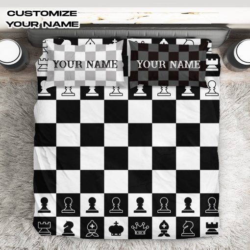 Gearhuman 3D Chessboard Custom Name Bedding Set GB24127 Bedding Set