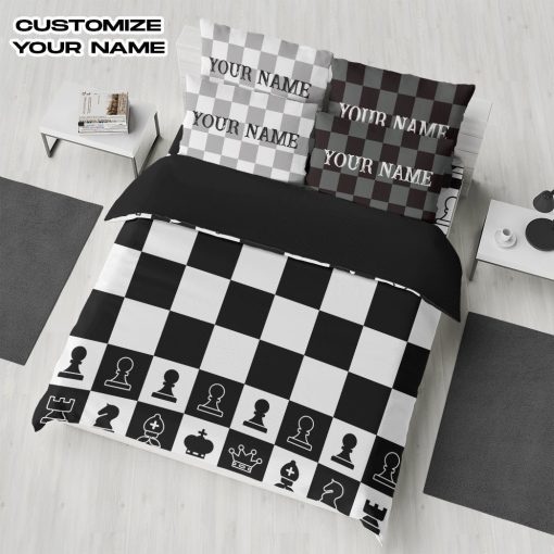 Gearhuman 3D Chessboard Custom Name Bedding Set GB24127 Bedding Set