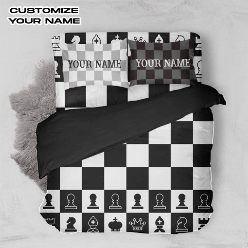 Gearhuman 3D Chessboard Custom Name Bedding Set GB24127 Bedding Set
