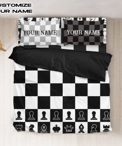 Gearhuman 3D Chessboard Custom Name Bedding Set GB24127 Bedding Set Twin 3PCS 
