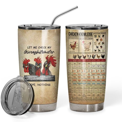 Gearhuman 3D Chick Knowledge Giveashitometer Custom Tumblerr GB01022 Tumbler