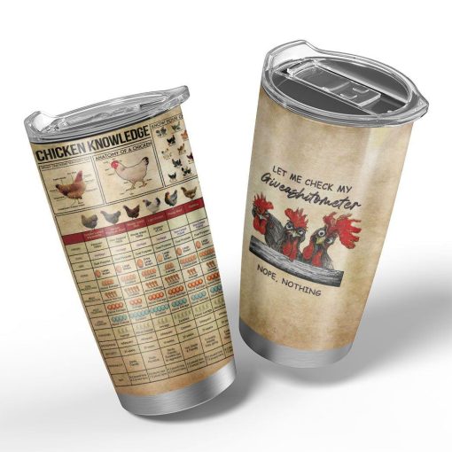 Gearhuman 3D Chick Knowledge Giveashitometer Custom Tumblerr GB01022 Tumbler