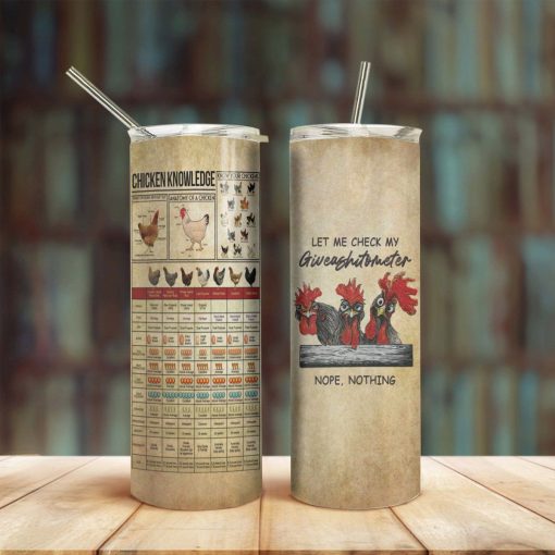 Gearhuman 3D Chick Knowledge Giveashitometer Custom Tumblerr GB01022 Tumbler Long 20oz