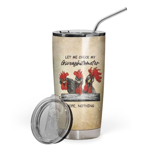 Gearhuman 3D Chick Knowledge Giveashitometer Custom Tumblerr GB01022 Tumbler Short 20oz