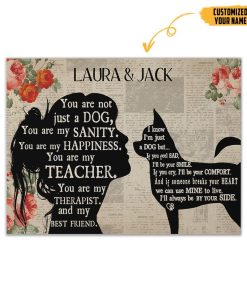 Gearhuman 3D Chihuahua My Best Friend Custom Name Canvas GW260114 Canvas 1 Piece Non Frame M