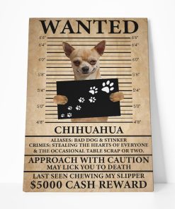 Gearhuman 3D Chihuahua Wanted Canvas GK260121 Canvas 1 Piece Non Frame M