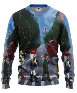Gearhuman 3D Christmas Abbey Road Custom Sweatshirt Apparel GW13102 Sweatshirt Sweatshirt S 