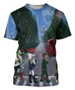 Gearhuman 3D Christmas Abbey Road Custom Tshirt Apparel GW13102 3D T-shirt T-Shirt S 