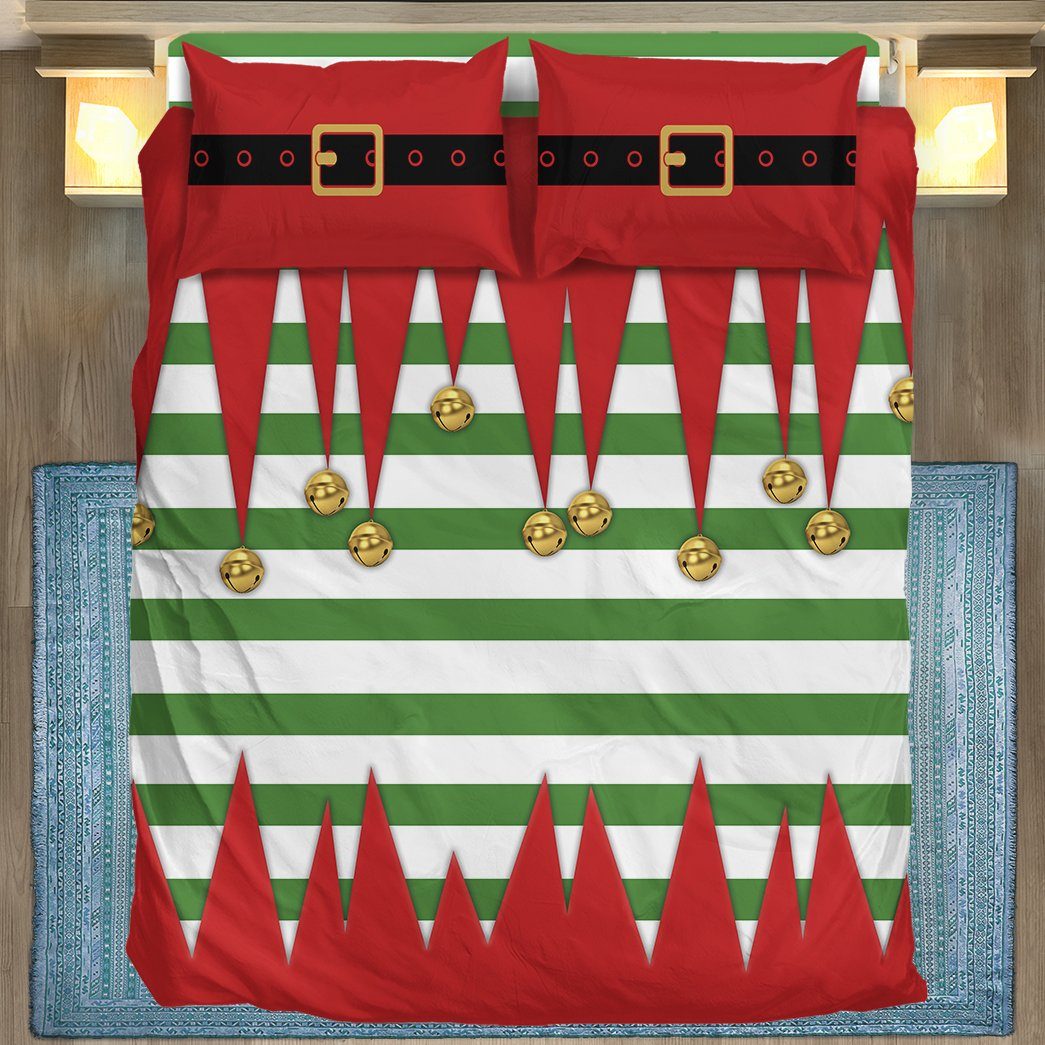Gearhumans 3D Christmas Elf Custom Bedding Set 1 Gearhuman 3D Christmas Elf Custom Bedding Set GC06115 Bedding Set Twin 3PCS