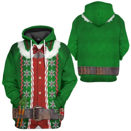 Gearhuman 3D Christmas Elf Custom Hoodie Apparel GW06104 3D Apparel