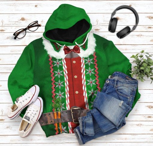 Gearhuman 3D Christmas Elf Custom Hoodie Apparel GW06104 3D Apparel