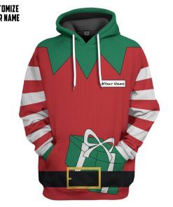 Gearhuman 3D Christmas Elf Custom Name Hoodie Apparel GC06101 3D Apparel Hoodie S 