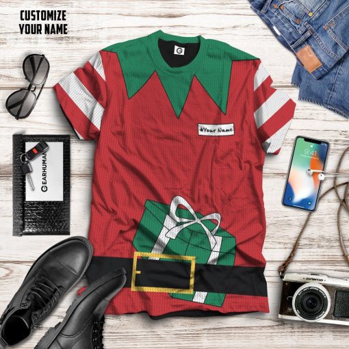 Gearhuman 3D Christmas Elf Custom Name Tshirt Apparel GC06101 3D T-shirt