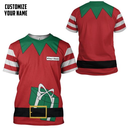 Gearhuman 3D Christmas Elf Custom Name Tshirt Apparel GC06101 3D T-shirt