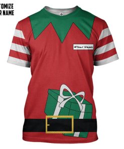 Gearhuman 3D Christmas Elf Custom Name Tshirt Apparel GC06101 3D T-shirt T-Shirt S 
