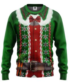 Gearhuman 3D Christmas Elf Custom Sweatshirt Apparel GW06104 Sweatshirt Sweatshirt S 