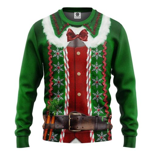 Gearhuman 3D Christmas Elf Custom Sweatshirt Apparel GW06104 Sweatshirt Sweatshirt S