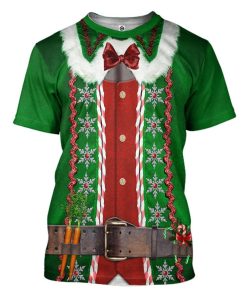 Gearhuman 3D Christmas Elf Custom Tshirt Apparel GW06104 3D T-shirt T-Shirt S 