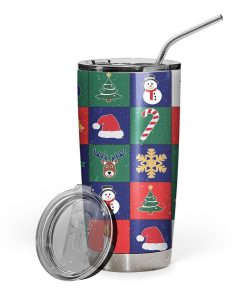 Gearhuman 3D Christmas Icon Design Vacuum Insulated Tumbler GJ07103 Tumbler Short 20oz 