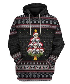 Gearhuman 3D Christmas Pitbull Custom Tshirt Hoodie Apparel GJ15107 3D Apparel Hoodie S 