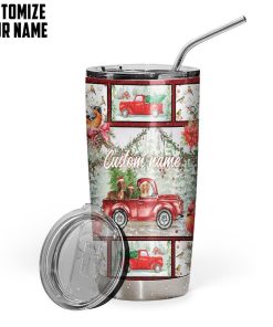 Gearhuman 3D Christmas Truck With Duchshand Custom Name Tumbler GB24116 Tumbler Short 20oz
