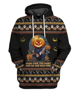 Gearhuman 3D Chucky Trick Or Treat Ugly Sweatshirt Custom Hoodie Apparel GW280811 3D Custom Fleece Hoodies Hoodie S 
