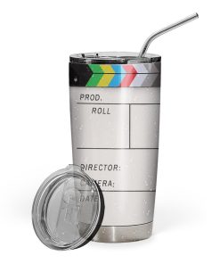 Gearhuman 3D Clapperboard Custom Design Vacuum Insulated Tumbler GW150910 Tumbler 20oz 