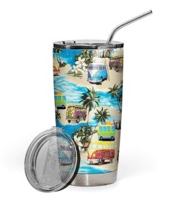 Gearhuman 3D Classic Retro Campervan Custom Design Vacuum Insulated Tumbler GV24083 Tumbler 20oz 