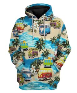 Gearhuman 3D Classic Retro Campervan Custom Hoodie Apparel GV180816 3D Custom Fleece Hoodies Hoodie S 