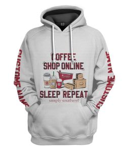 Gearhuman 3D Coffee Shop Online Custom Name Sweatshirt Apparel GB201112 3D Apparel Hoodie S 