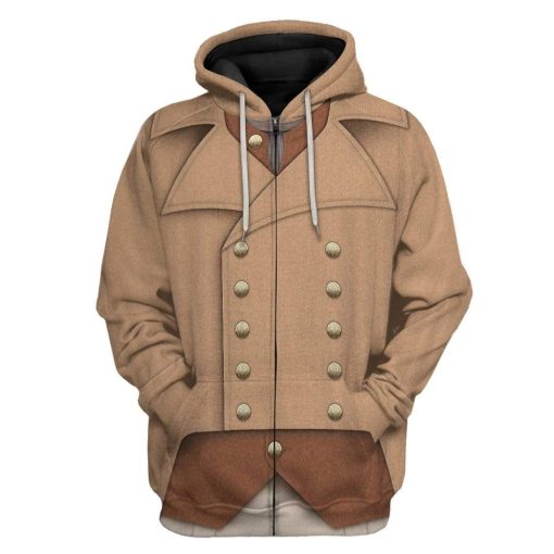 Gearhuman 3D Colonial Militia 1776 Custom Hoodie Apparel GV190810 3D Custom Fleece Hoodies Zip Hoodie S