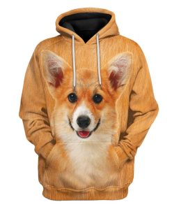 Gearhuman 3D Corgi Cosplay Custom Tshirt Hoodie Appreal GK091215 3D Apparel Hoodie S 