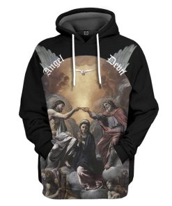 Gearhuman 3D Coronation of Virgin Custom Hoodie Apparel GW110513 3D Custom Fleece Hoodies Hoodie S 