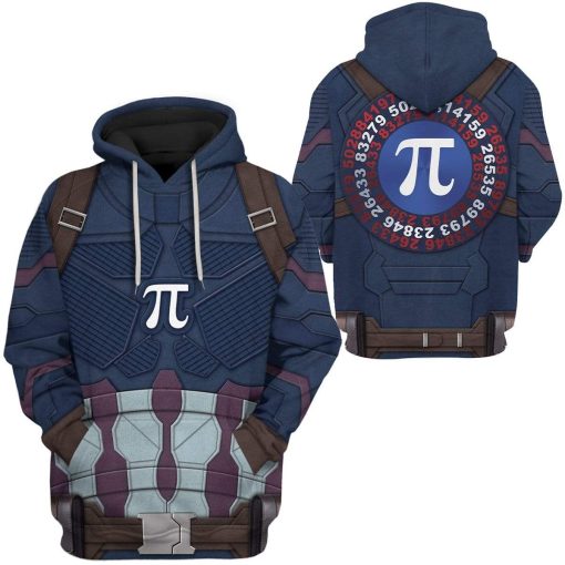 Gearhuman 3D Cosplay Captain Pi Custom Hoodies Apparel GA27022 3D Custom Fleece Hoodies