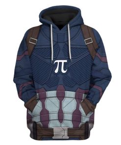 Gearhuman 3D Cosplay Captain Pi Custom Hoodies Apparel GA27022 3D Custom Fleece Hoodies Hoodie S 