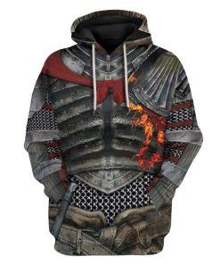Gearhuman 3D Cosplay Dark Souls Soul Of Cinder Custom T-Shirts Hoodies Apparel CO-DT1102202 3D Custom Fleece Hoodies Hoodie S 